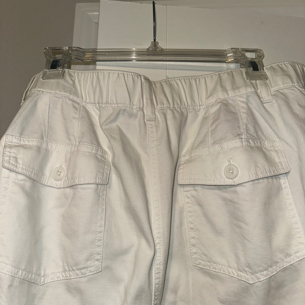 Talbots Supersoft Cargo Pants White Woman's‎ Size 20WP Cotton Linen Blend Summer - Picture 12 of 12